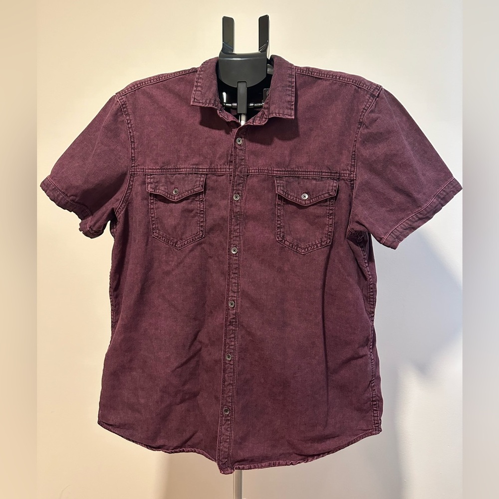 INC International Concepts Men's Dark Red Casual Shirt